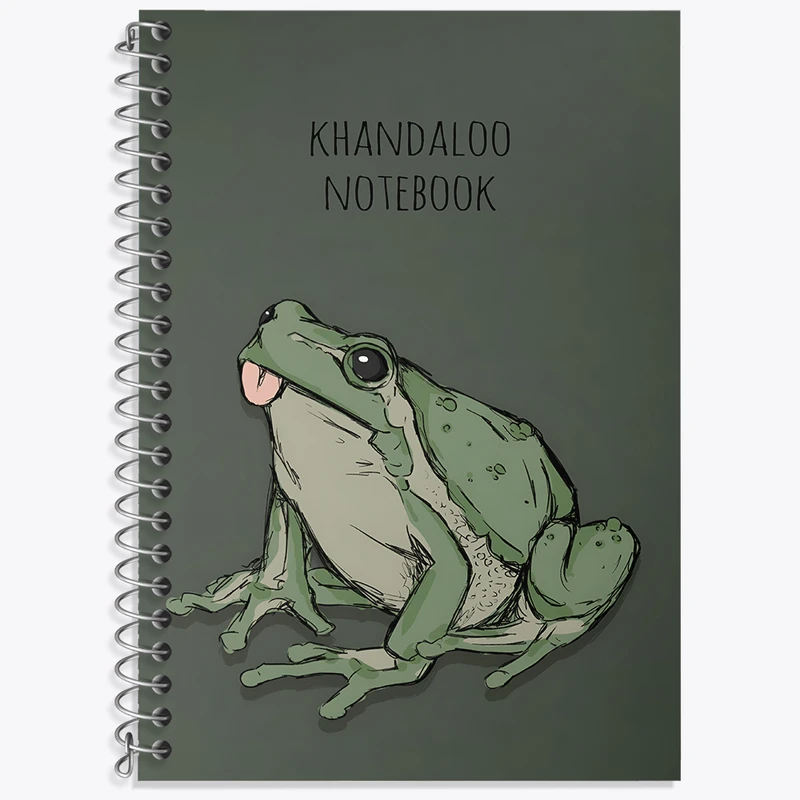 دفتر زبان 50 برگ خندالو مدل دو خط طرح قورباغه (Frog) کد N8291