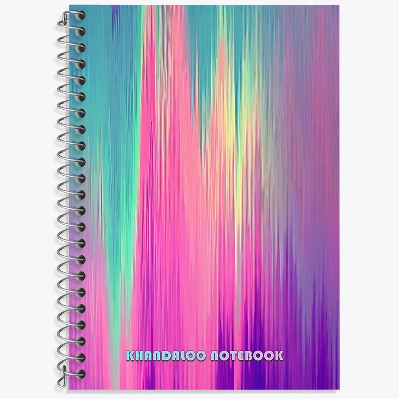 دفتر زبان 50 برگ خندالو مدل سه خط طرح مدرن رنگی کد N6038