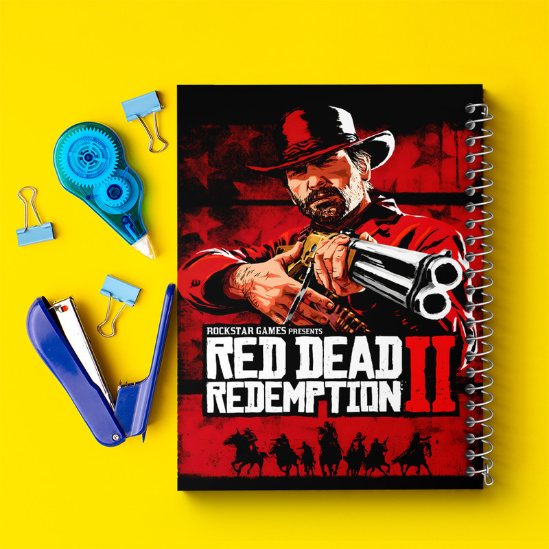 دفتر مشق 100 برگ خندالو طرح رد دد (Red Dead) کد N9357