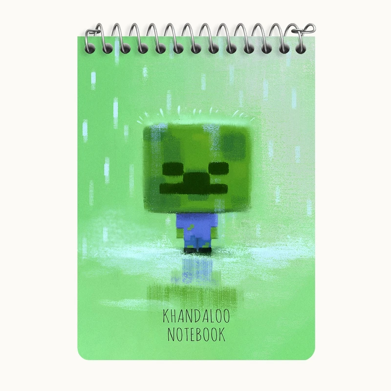دفتر یادداشت 50 برگ خندالو طرح بازی ماینکرافت (Minecraft) کد N8682