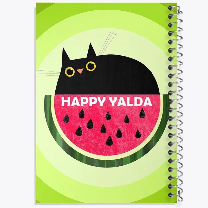 دفتر طراحی 50 برگ خندالو طرح شب یلدا  کد 3191