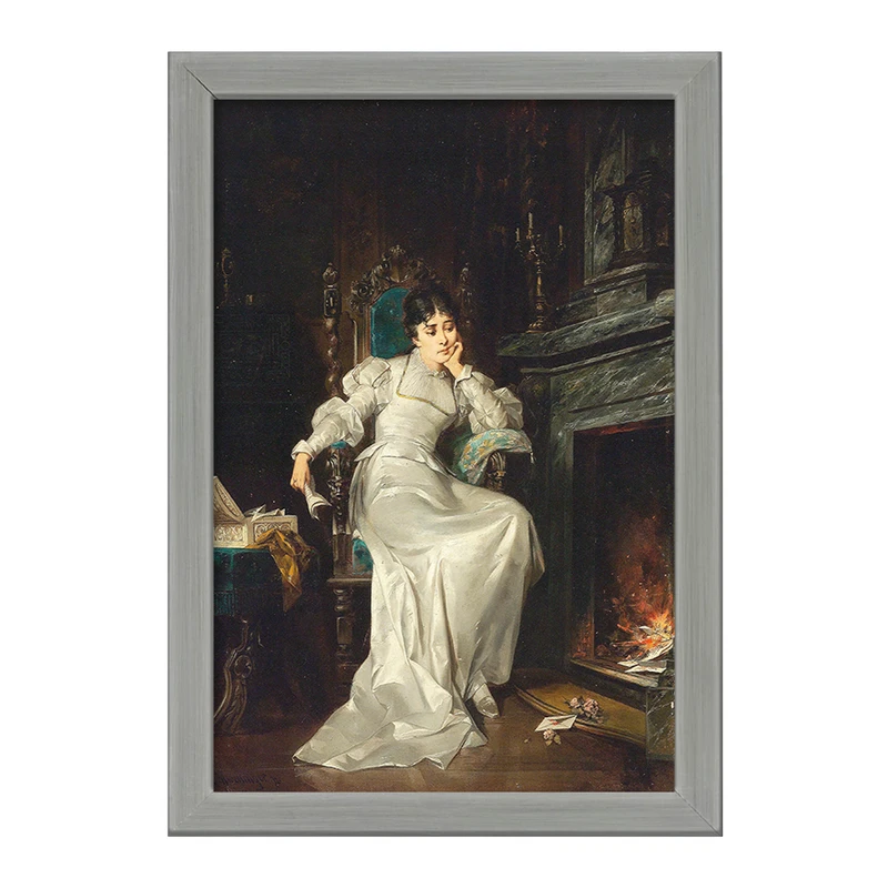 تابلو خندالو طرح نقاشی عشق گمشده اثر کارل شونینگر جوان کد F12129