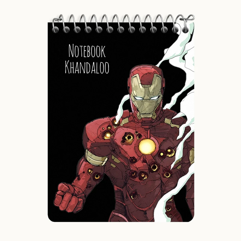 دفتر یادداشت 50 برگ خندالو طرح مرد آهنی مارول (Marvel) کد N7664