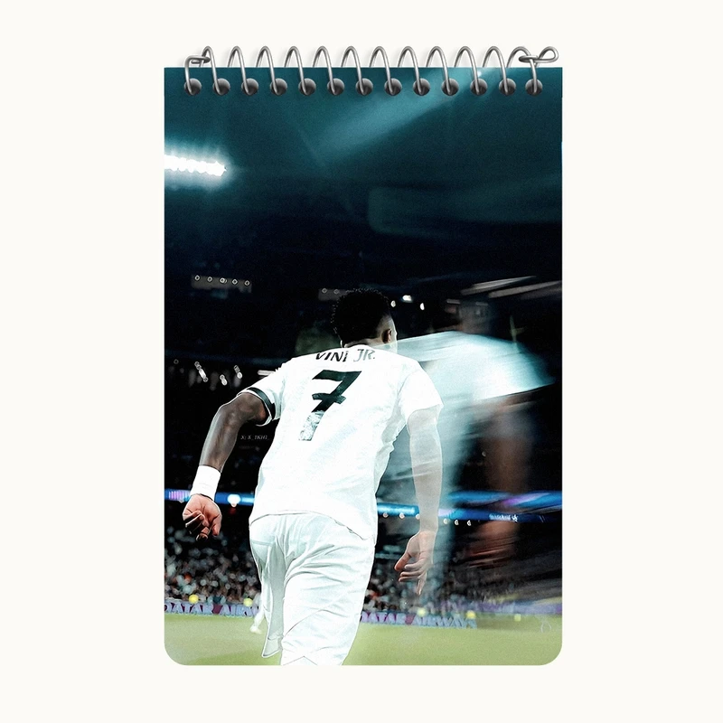 دفتر یادداشت 50 برگ خندالو طرح وینیسیوس جونیور (Vinicius Junior) کد F14298