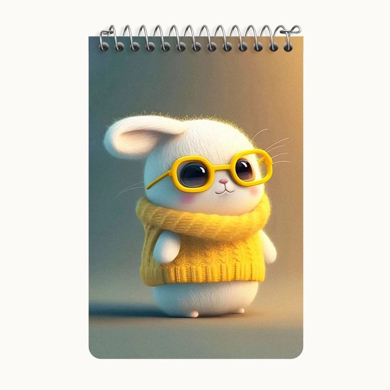 دفتر یادداشت 50 برگ خندالو طرح خرگوش بامزه کد F5750