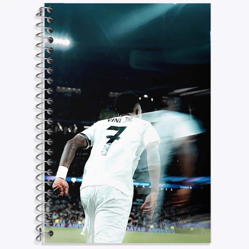 دفتر زبان 50 برگ خندالو مدل دو خط طرح وینیسیوس جونیور (Vinicius Junior) کد F14298