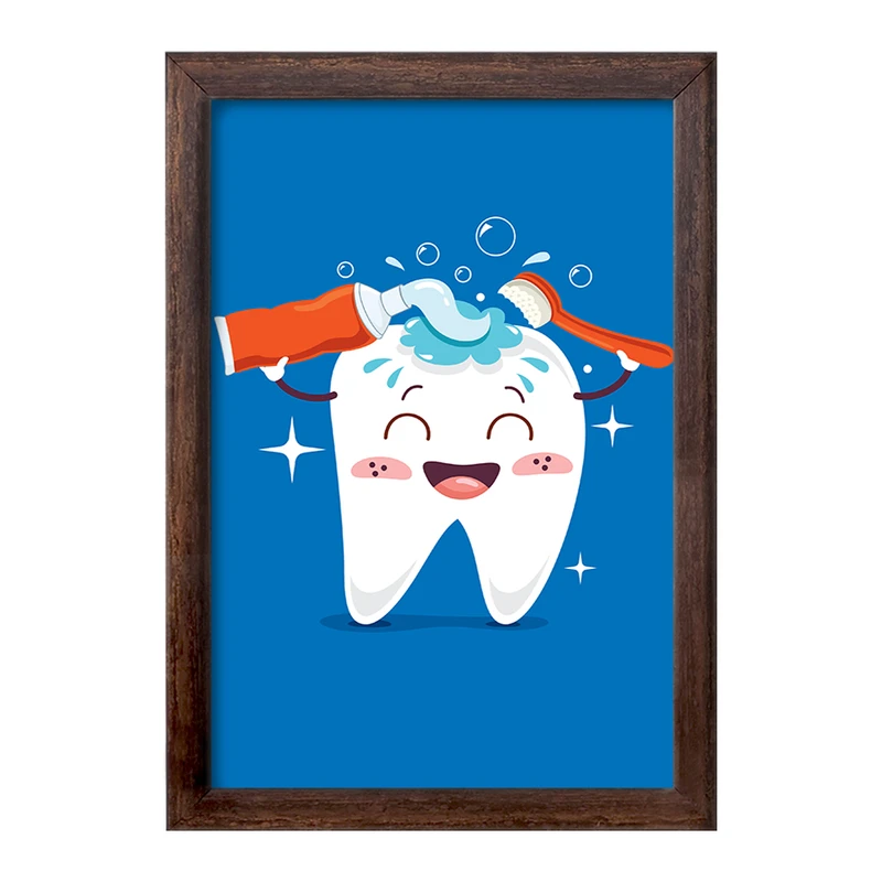 تابلو خندالو طرح دندان و دندان پزشکی کودکانه کد 36749