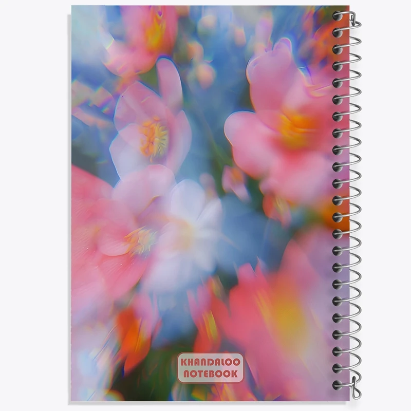 دفتر شطرنجی 50 برگ خندالو طرح گل گلی کد N8912