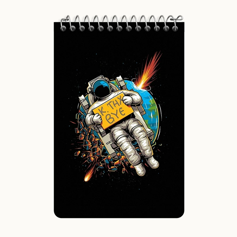 دفتر یادداشت 50 برگ خندالو طرح فضانورد کد F6029