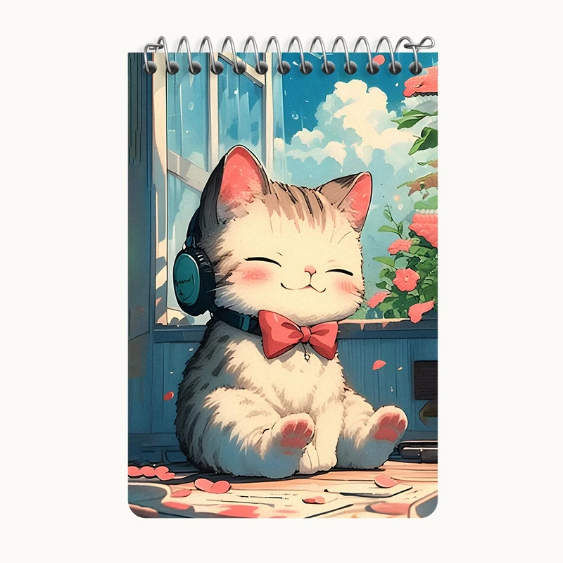 دفتر یادداشت 50 برگ خندالو طرح گربه بامزه کد F9282