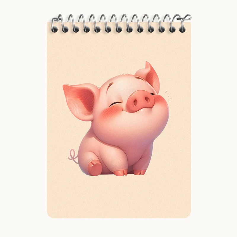 دفتر یادداشت 50 برگ خندالو طرح خوک بامزه کد N6499