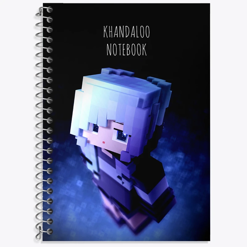 دفتر زبان دوخط 50 برگ خندالو طرح بازی ماینکرافت (Minecraft) کد N8746