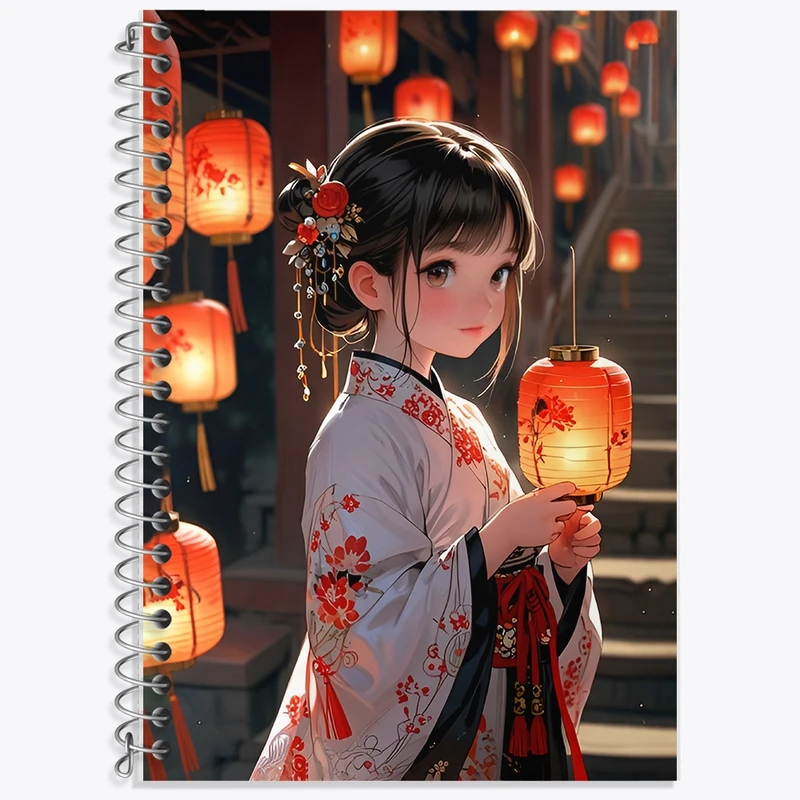 دفتر لغت 50 برگ خندالو طرح دختر ژاپنی کد F12608