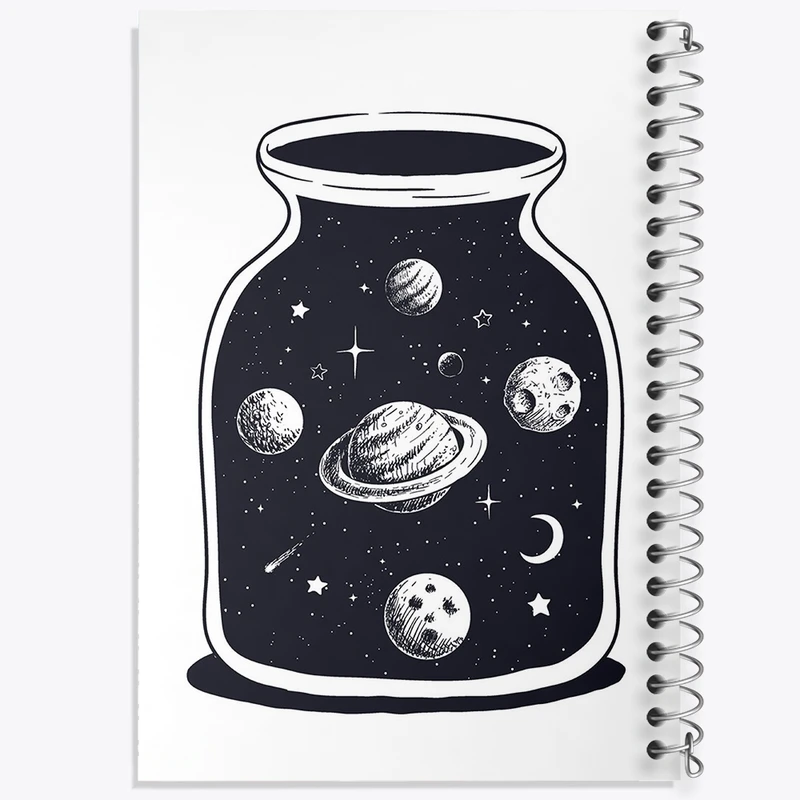 دفتر طراحی 50 برگ خندالو طرح فضایی کد 25145