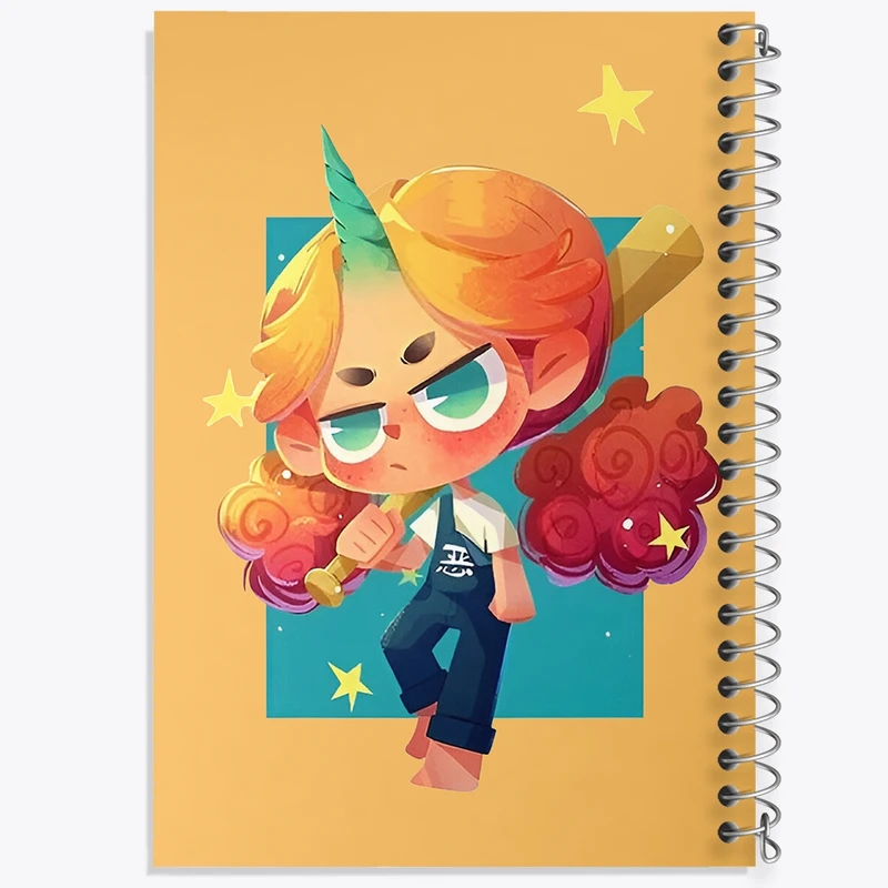 دفتر طراحی 50 برگ خندالو طرح دختر خشمگین کد F10952