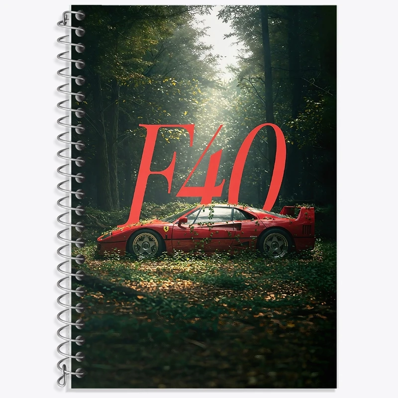 دفتر زبان 50 برگ خندالو مدل سه خط طرح ماشین فراری (Ferrari) کد F12909