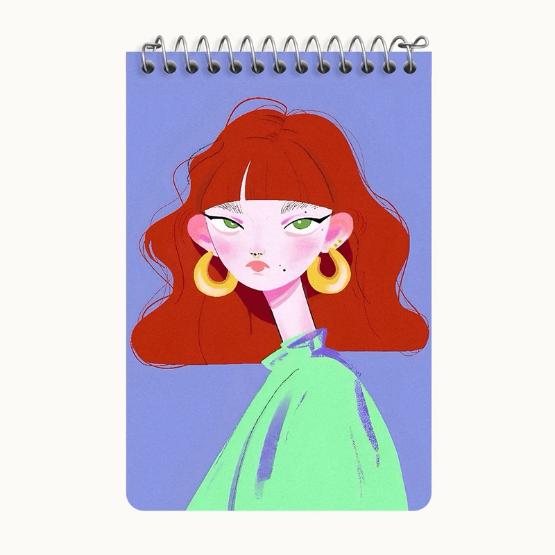 دفتر یادداشت 50 برگ خندالو طرح دخترانه کد F10964