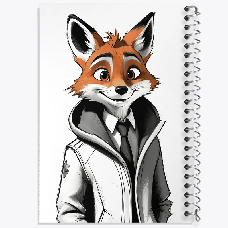 دفتر طراحی 50 برگ خندالو طرح نیک وایلد زوتوپیا کد N3375