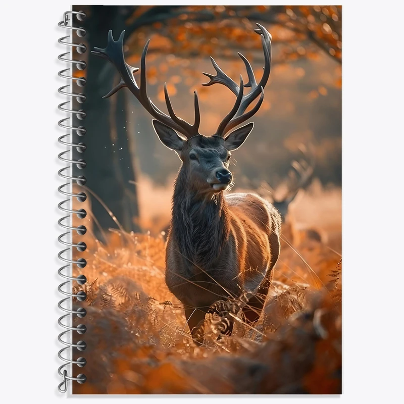 دفتر زبان 50 برگ خندالو مدل سه خط طرح گوزن کد F10736