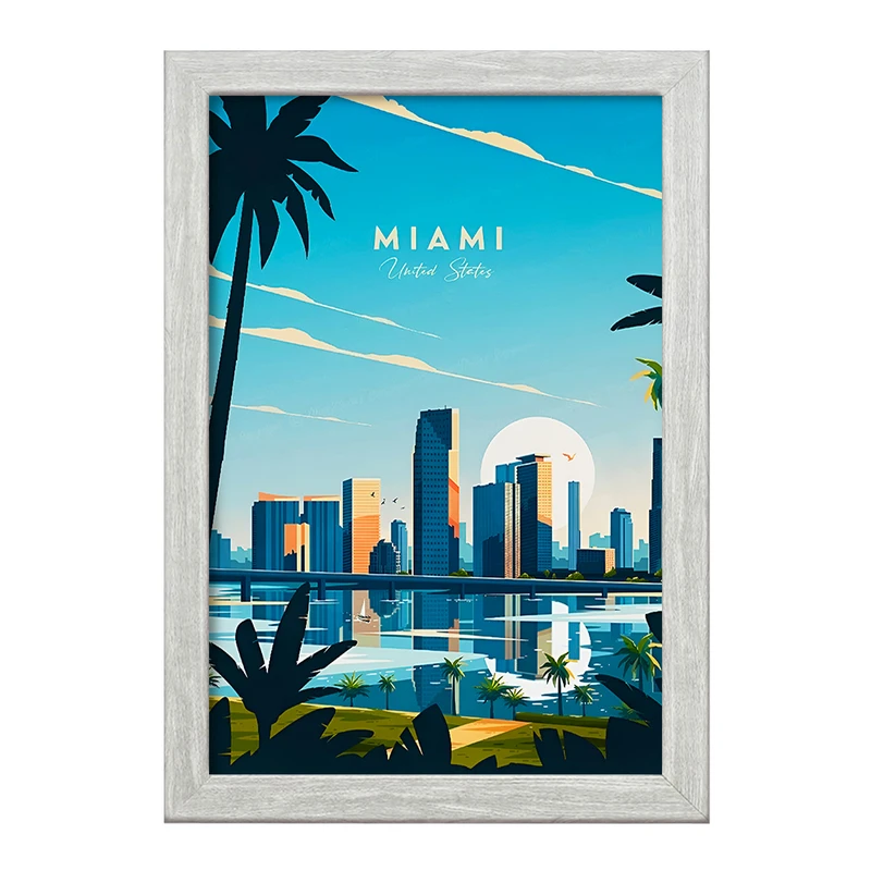 تابلو خندالو طرح میامی (Miami) کد F6330