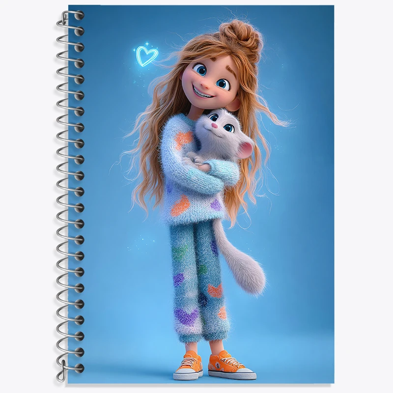 دفتر نت موسیقی 50 برگ خندالو طرح دخترانه بامزه کد N8385