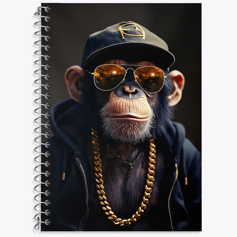 دفتر نت موسیقی 50 برگ خندالو طرح میمون بامزه کد F3382