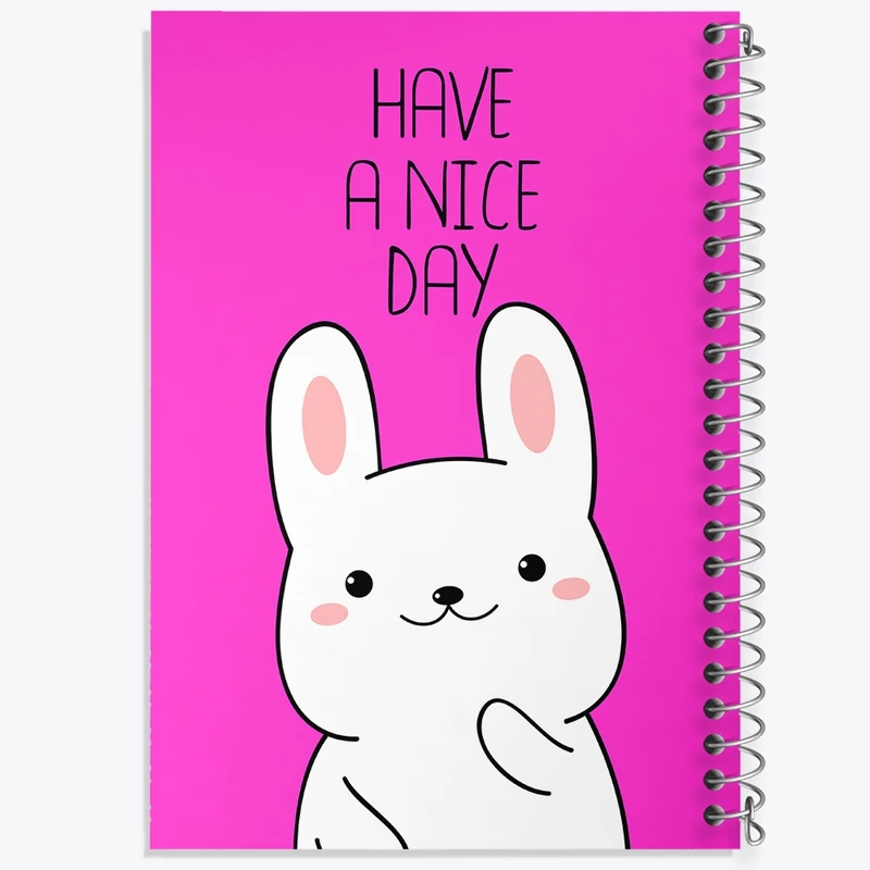 دفتر طراحی 50 برگ خندالو طرح خرگوش بامزه کد N1347