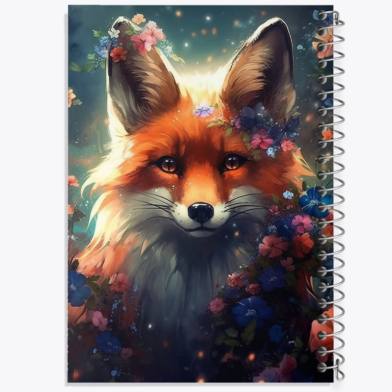 دفتر طراحی 50 برگ خندالو طرح روباه کد N1712