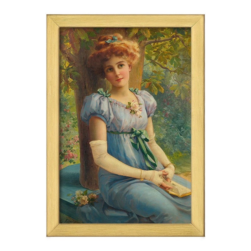 تابلو خندالو طرح نقاشی نگاهی شیرین اثر امیلی ورنون کد F12174