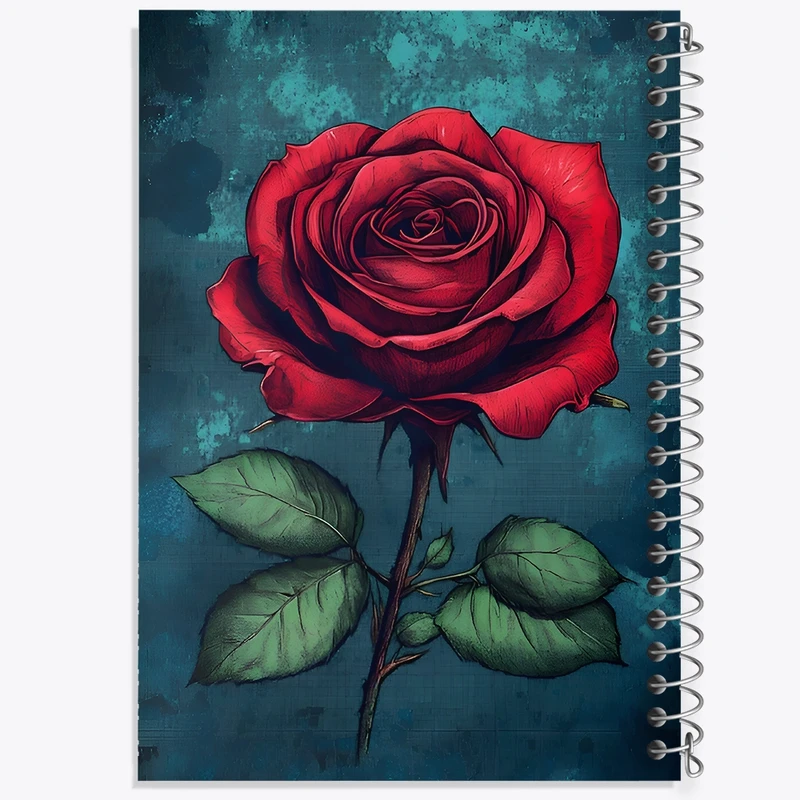 دفتر ژورنال نویسی 50 برگ خندالو مدل نقطه ای طرح گل رز کد F9868