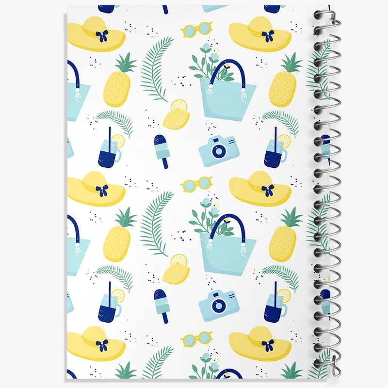 دفتر طراحی 50 برگ خندالو طرح پترن تابستانی کد N298