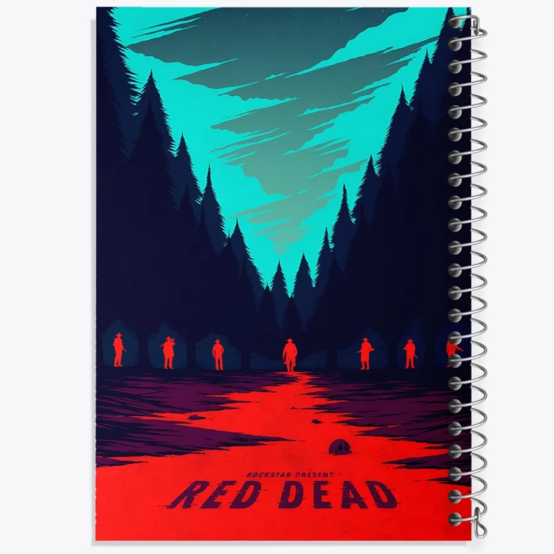 دفتر شطرنجی 50 برگ خندالو طرح رد دد (Red Dead) کد F4458