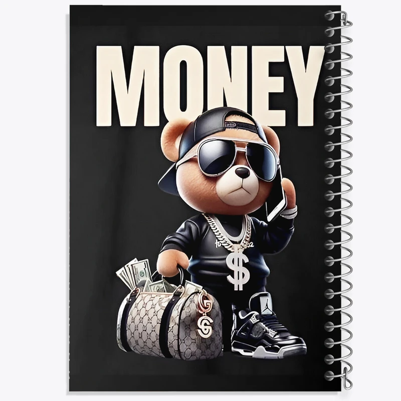 دفتر مشق 50 برگ خندالو طرح خرس تدی کد F4402