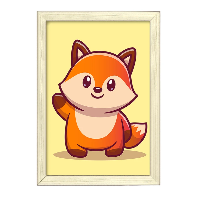 تابلو خندالو طرح حیوانات بامزه روباه کد 25412