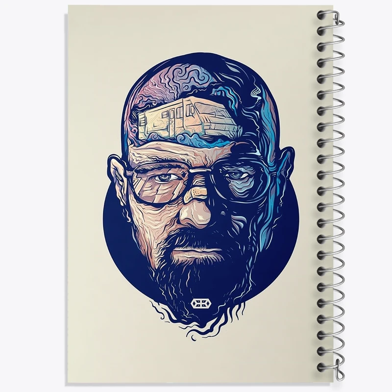 دفتر طراحی 50 برگ خندالو طرح والتر وایت سریال بریکینگ بد Breaking Bad  کد 13278