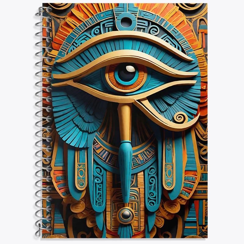 دفتر زبان دوخط 50 برگ خندالو طرح چشم سرخپوستی کد F4854