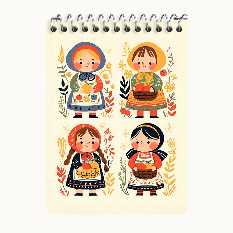 دفتر یادداشت 50 برگ خندالو طرح دخترانه کد N7179