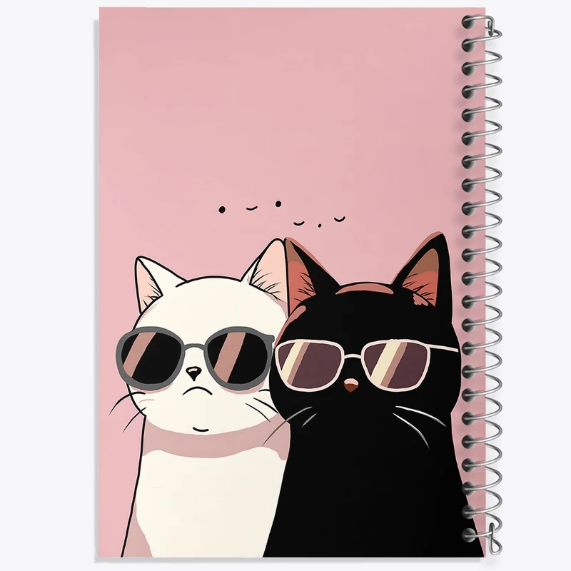 دفتر طراحی 50 برگ خندالو طرح گربه های گنگ کد N3530