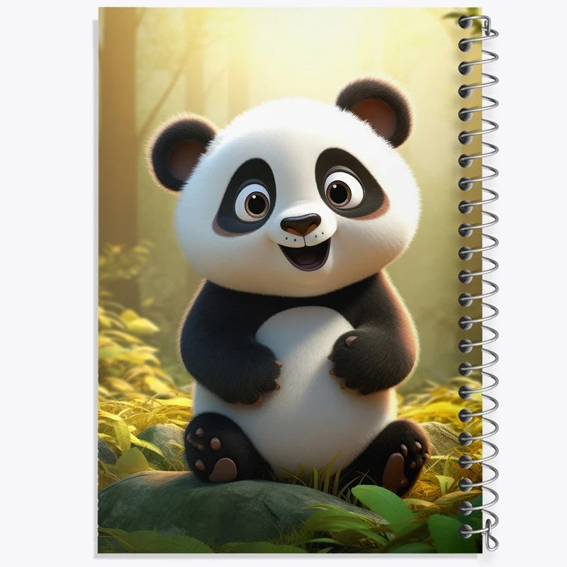 دفتر طراحی 50 برگ خندالو طرح پاندا کیوت کد F2567