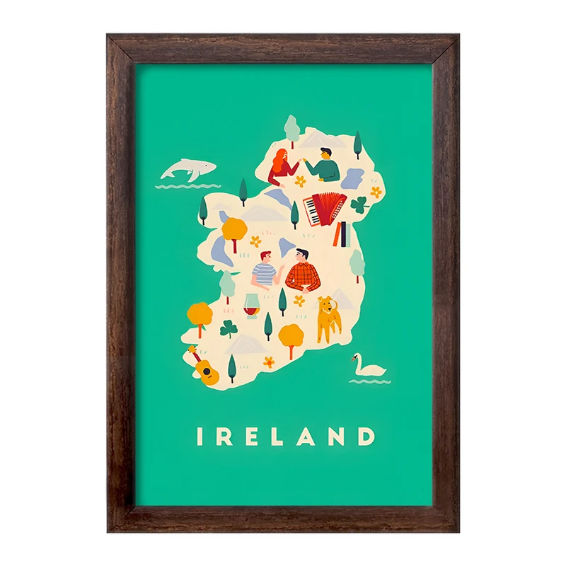 تابلو خندالو طرح ایرلند (Ireland) کد F14365