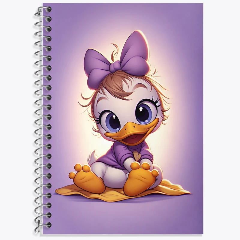 دفتر زبان 50 برگ خندالو مدل دو خط طرح اردک بامزه کد F12658