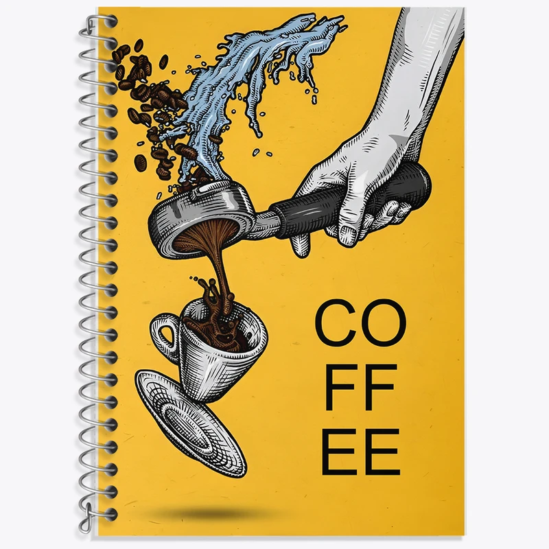 دفتر نت موسیقی 50 برگ خندالو طرح قهوه (COFFEE) کد F11044