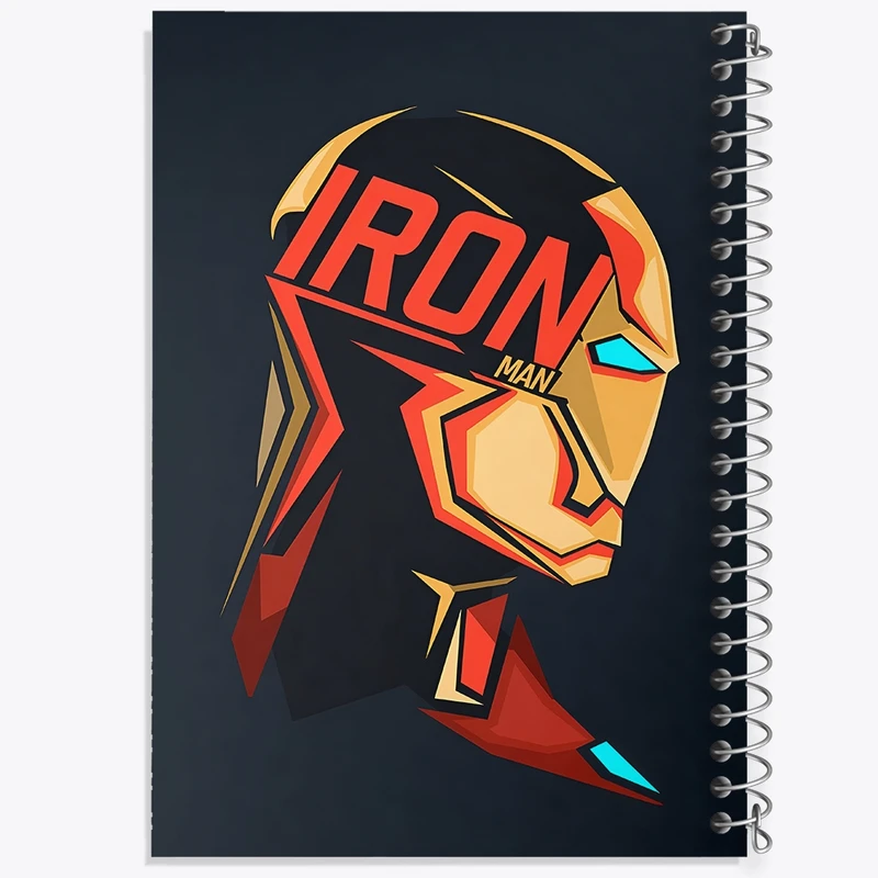 دفتر طراحی 50 برگ خندالو طرح مرد آهنی مارول (Marvel) کد N5729