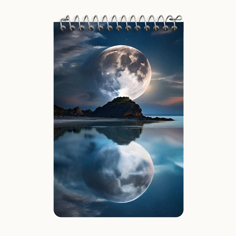 دفتر یادداشت 50 برگ خندالو طرح ماه کد F7270