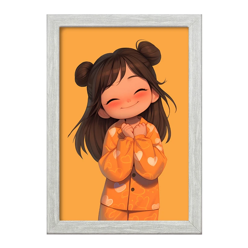 تابلو خندالو طرح دخترانه کیوت کد F6614