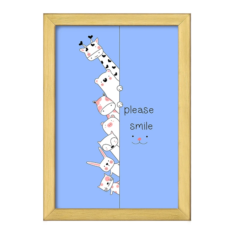 تابلو خندالو طرح حیوانات بامزه کد F11049