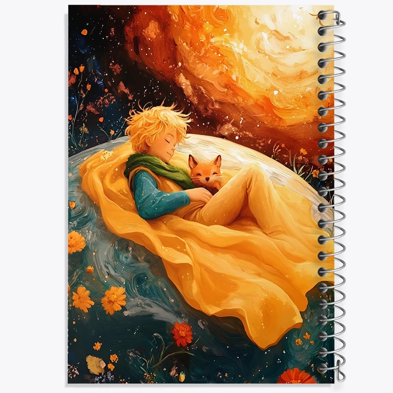 دفتر ژورنال نویسی 50 برگ خندالو مدل نقطه ای طرح شازده کوچولو کد F8879