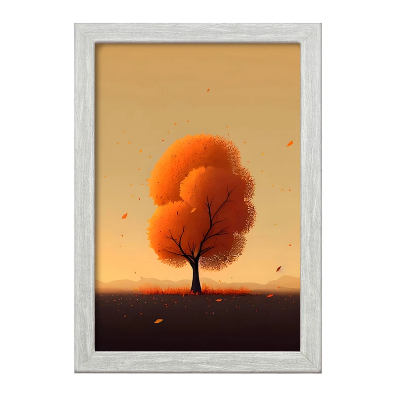 تابلو خندالو طرح تک درخت پاییزی کد F5260