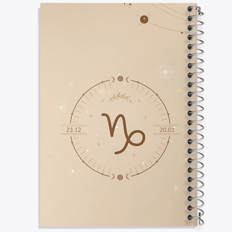 دفتر ژورنال نویسی 50 برگ خندالو مدل نقطه ای طرح ماه تولد دی کد F10888