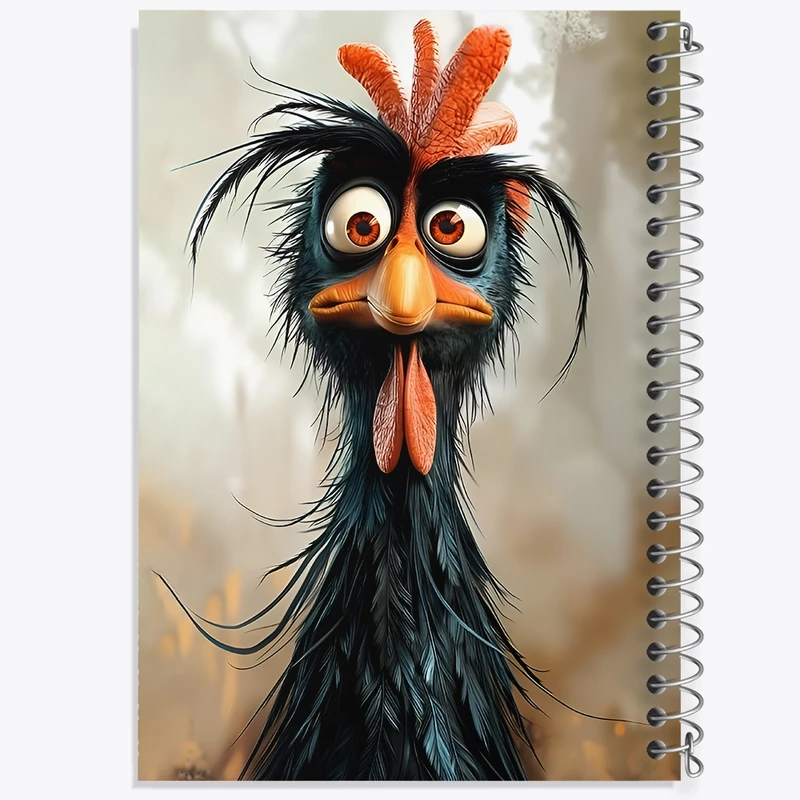 دفتر شطرنجی 50 برگ خندالو طرح خروس کد F11781